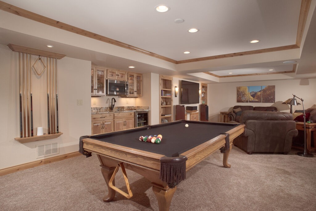 Knotty Alder Mountain Basement - Basements & Beyond
