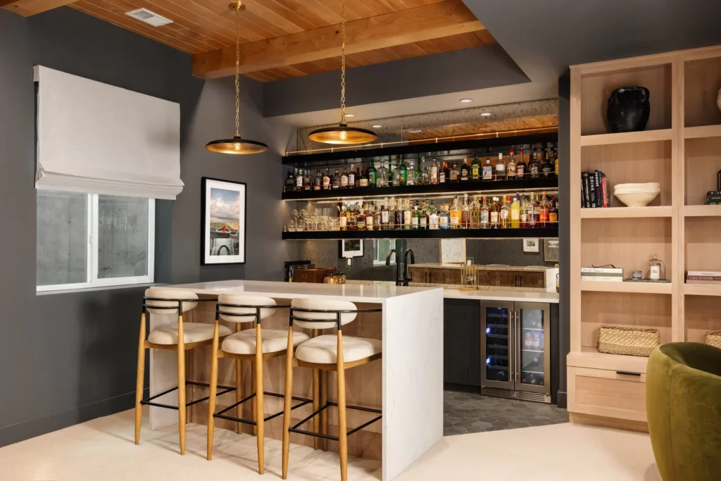 Designing a High-Rise Bar Experience at Home - Basements & Beyond